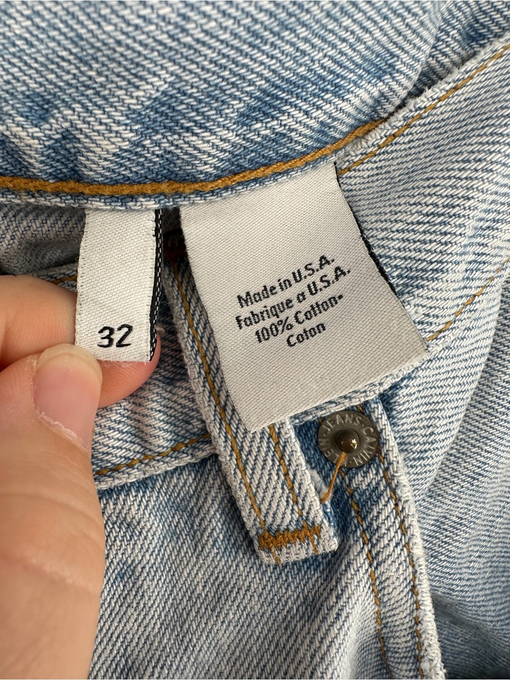 Calvin Klein VTG Y2K Heritage Streetwear Light Wash Straight-Leg Jeans Sz32 - Picture 2 of 16